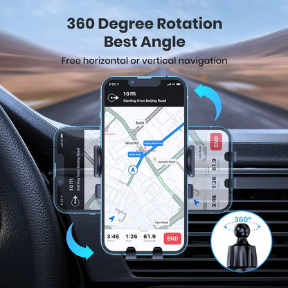 Car Phone Holder Mount with Hook Clip for iPhone Samsung